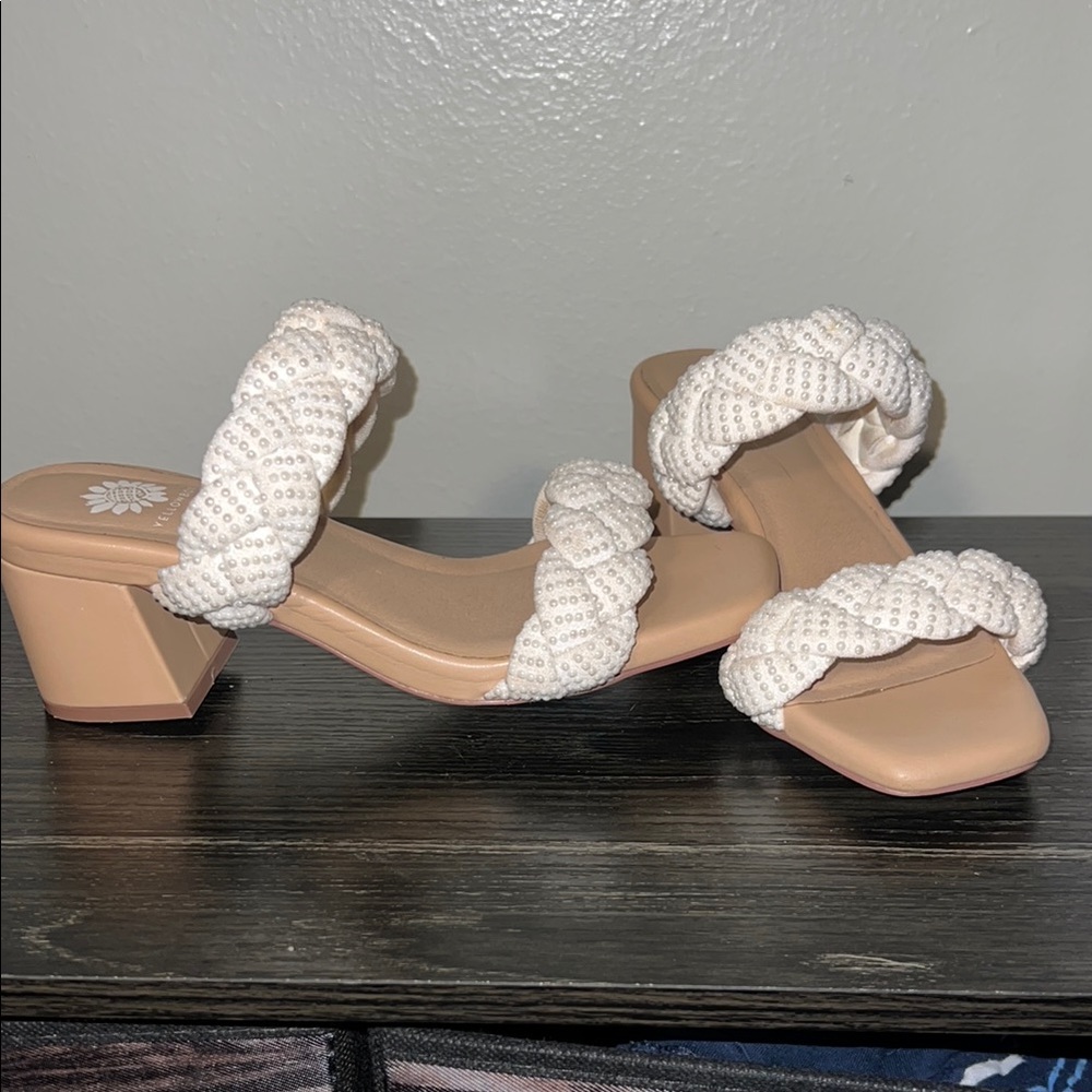 Elegant Cream Braided Women's Sandals